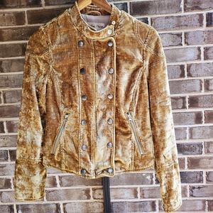 SOLD Free People Gold Velvet Jacket